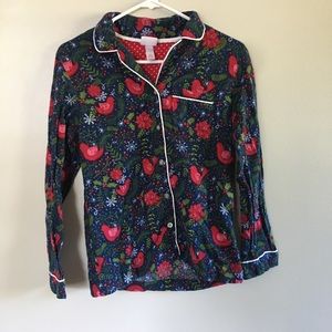 Holiday button up pj set